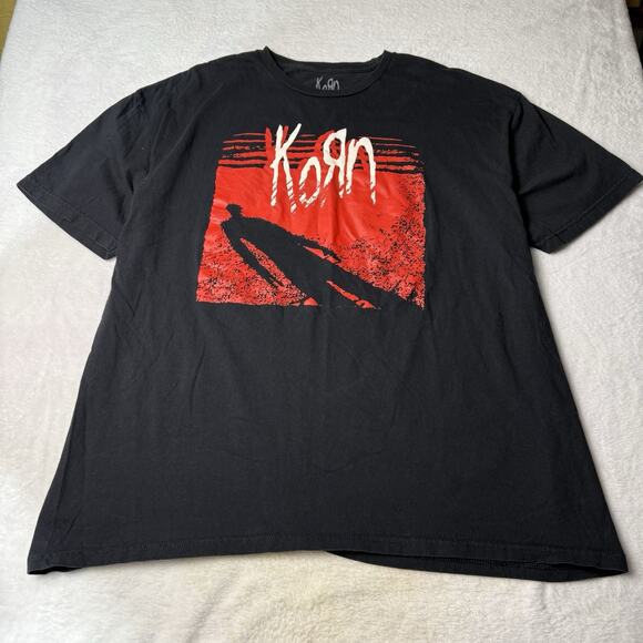 Official KoRn Black/Red Men’s XXL Graphic Print T-Shirt Mad Engine Nu Metal 2XL - Picture 2 of 4